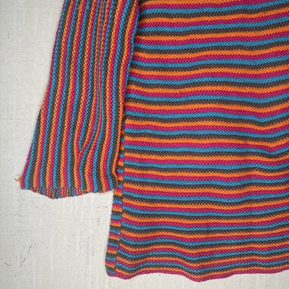 Vintage Girls Casual Wear Vibrant Multi-Color Striped Knit Sweater | Tag Sz: S - Picture 5 of 13